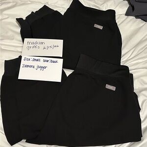 Figs Black Zamora Jogger Scrubs